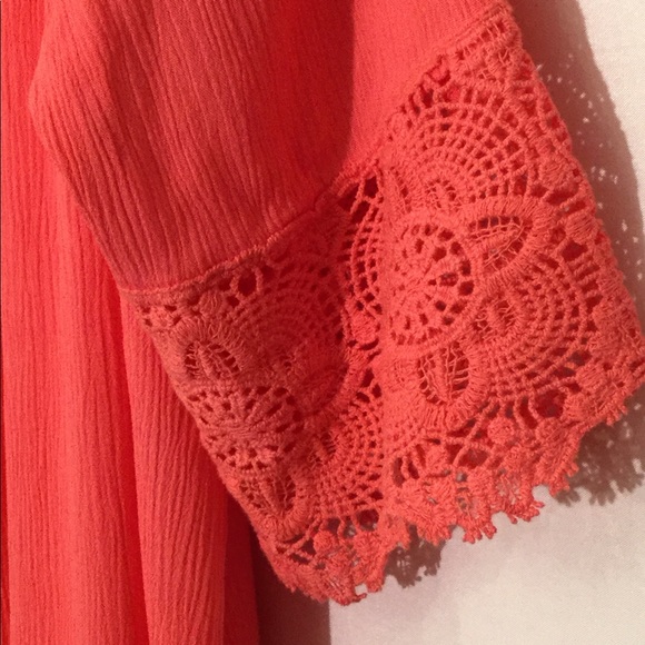 Chelsea & Theadore coral tunic blouse XXL - Picture 4 of 6